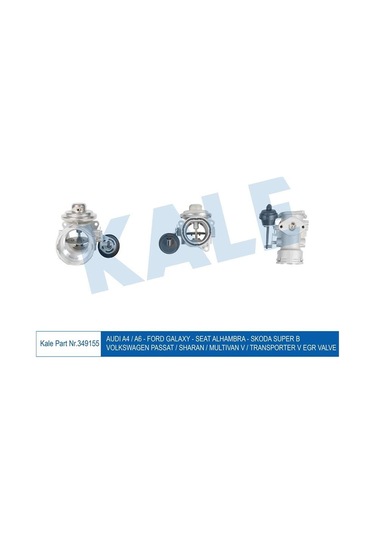 KALE 349155 EGR VALFI PASSAT 00-05 SHARAN 00-10 T5 03-09 A4 00-04
