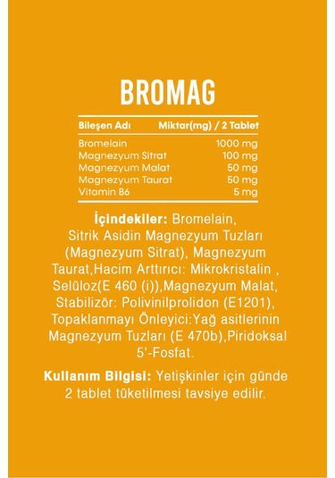 Vitisfera Bromag Bromelain Magnezyum Kompleks Vitamin B6 60 Tablet