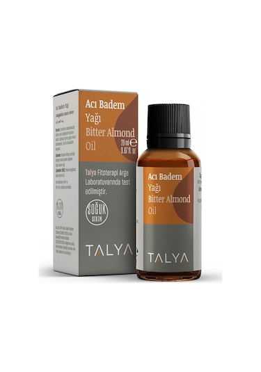 Talya Soğuk Sıkım %100 Saf ve Doğal  Acı Badem Yağı 20 ML