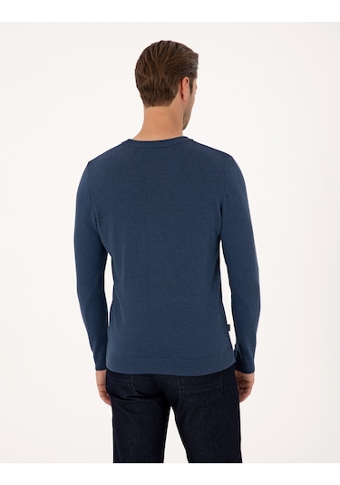 Pierre Cardin Erkek İndigo Melanj Kazak /triko 50314192-vr155 İndigo Melanj