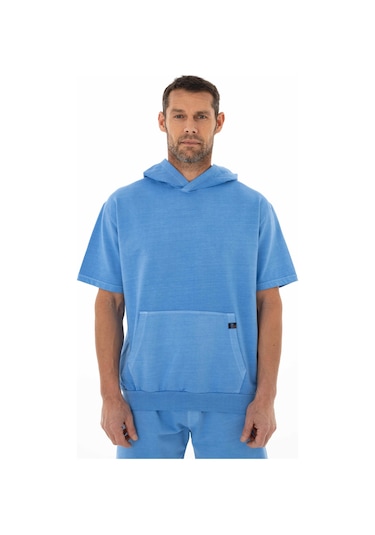 AR-MA Arma Erkek Oversize Kısa Kollu Kanguru Cepli Kapşonlu Sweatshirt 001 AR-MA Arma Erkek Oversize Kısa Kollu Kanguru Cepli Kapşonlu Sweatshirt 001