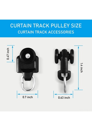 Tenfowee 20 Adet Beyaz Tavan Perde Rulman Seti - Pürüzsüz Kaydırma Fonksiyonu