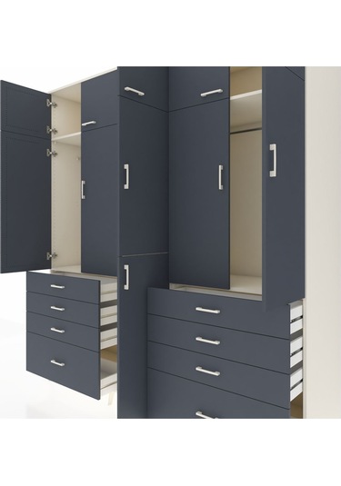 Kronos Dolap 8 Raflı 8 Çekmeceli 3 Askılı 220x59x243 Aytaşı-antrasit/antrasit Antrasıt/antrasıt Kronos Dolap 8 Raflı 8 Çekmeceli 3 Askılı 220x59x243 Aytaşı-antrasit/antrasit Antrasıt/antrasıt