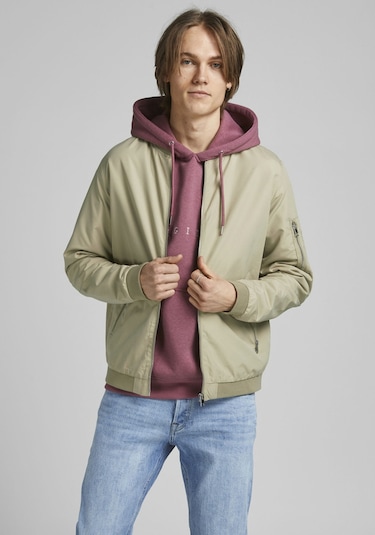 Jack & Jones Fermuarlı Bomber Ceket 12165203 Crockery Bej