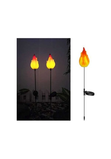 Trendooze Güneş Enerjili Bahçe Lambası, Alev Efekti, Su Geçirmez, Ip55, Modern Tasarım