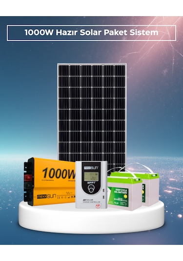 1000w Hazır Solar Paket Off-grid Güneş Enerji Sistemi