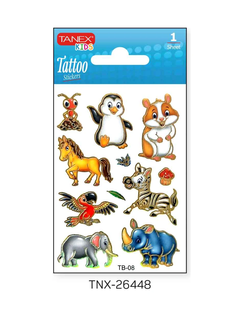 Tanex 7,5x10,5mm Safari Mini Tatoo Etiket Tnx-26448