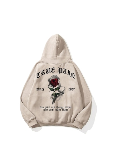 Hırsch Unisex True Pain Sweatshirt Taş Gri