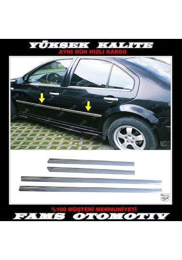 Vw Bora Krom Yan Kapı Çıtası 4 Kapı 1998-2004 P. Çelik