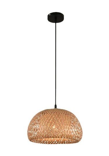 Symbee Köy Stili Bambu Takım Avize - 12w Islak Işık Led - 30cm, Siyah Taban Ve Kablolu - Restoran, Çay Bahçesi, Salon İçin Haki