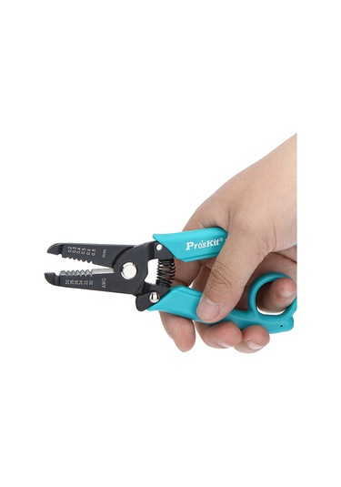 Youmex Profesyonel Hassas Tel Sıyırıcı - Pro'skit 8pk-3001d, Awg 30-20, Cnc İşlemeli, Paslanmaz Çelik, Pvc Tutamak Siyah Ve Mavi