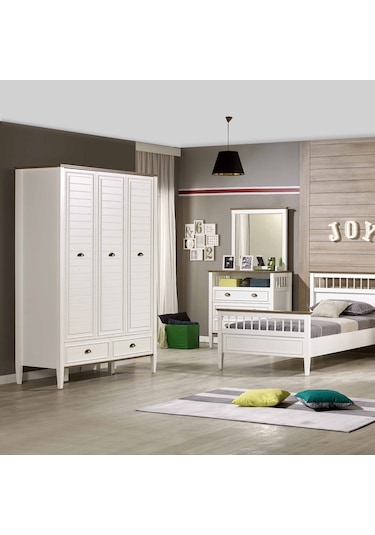 Meltem Kids Joy Genç Odası Üç Kapılı Dolap