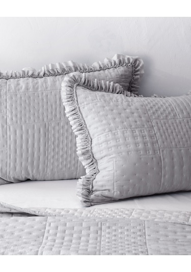 Madame Coco Medus Çift Kişilik Yatak Örtüsü - Gri Gri