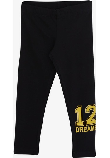 Breeze Kız Çocuk Taytlı Takım Rakam Baskılı 3-7 Yaş, Sarı-sarı Sarı