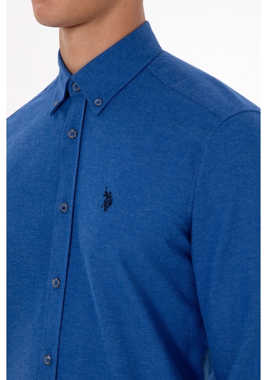 U.s. Polo Assn. Erkek Mavi Gömlek Basic 50316721-vr212 Royal Blue