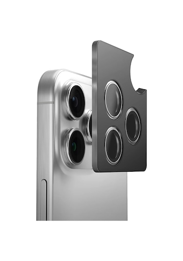 Linktech Apple Uyumlu iPhone 16 Pro / 16 Pro Max Crystal Seri Safir Kamera Lens Çöl