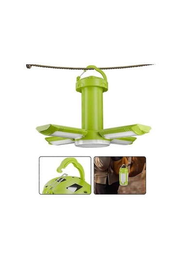 Bloomnest Taşınabilir Kamp Feneri, 4 Yapraklı Led, Usb Şarjlı, Kamp Çadır Lambası Asorti Çok Renkli