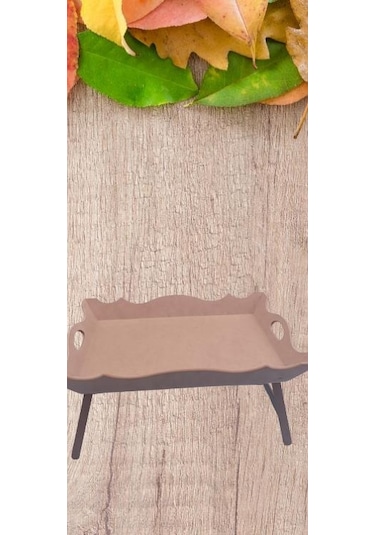 Hobi Dekoratif Tepsi Ayaklı Şımarık Model Ham Ahşap Mdf El Yapımı