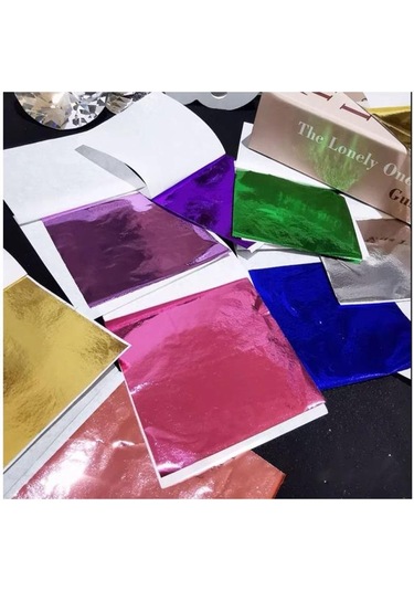 Varak Kaplama Yaprak Metalik Folyo 9x9cm 10lu Paket 14 Light Fragrant Silver R5799f-14 Karışık