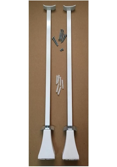 Panel Radyatör Ayağı / Yer Konsolu 50 Cm Yere Sabitleme Beyaz 1 Çift 2 Adet