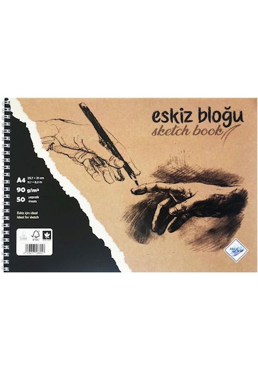 Art Liva Eskiz ve Çizim Defteri Spiralli 50 Sayfa A4 90 G