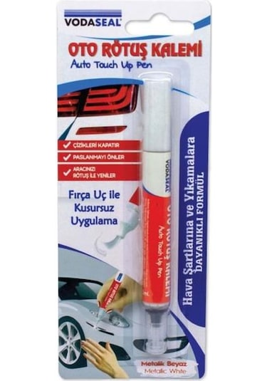 Oto Rötuş Kalemi Metalik Beyaz 5 Ml