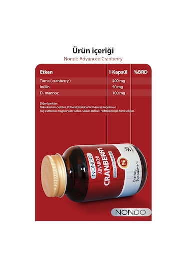 Nondo Cranberry 30   Kapsül