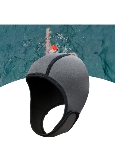 Suntek Scuba Diving Hood 2mm Neopren Dalış Wetsuit Sörf Gri Gri