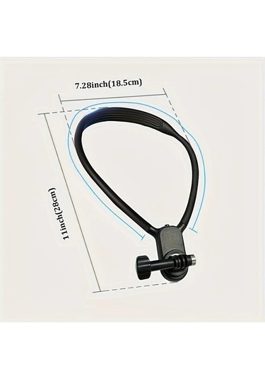 Xuweiwei Siyah Bisiklet İçin Gopro Aksesuarları Uyumlu İlk Perspektif Spor Kamera Telefon Montajı Boyun Braketi Siyah