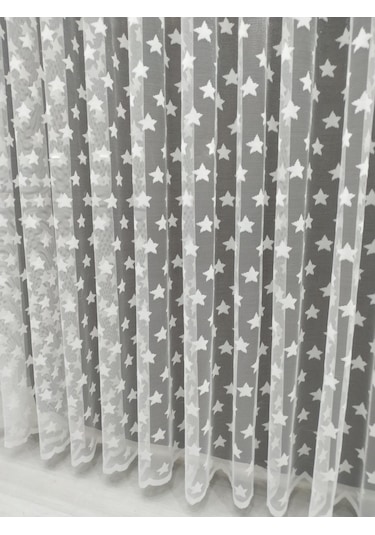 Tül Perde Yıldız Desenli Kaliteli Ve Uygun Fiyatlı (348230951)