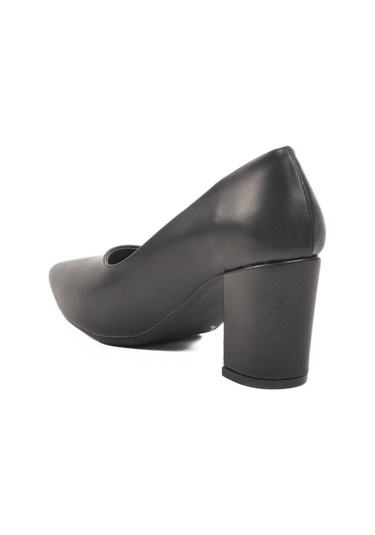 Siyah Topuklu Kadın Abiye Ayakkabı Pc-54733 Z Siyah