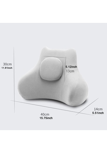 Suntek Bel Destek Yastığı Seyahat Koltuğu Oyun Için Yumuşak Açık Gri