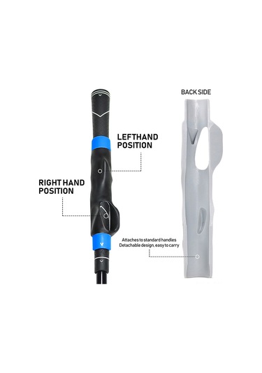 Mufunye Golf Vuruş Egzersiz Aleti - El Pozisyonu Düzeltici, Mavi, Plastik Malzeme, 6.1 1in, 22g, 1 Adet Paket Gümüş