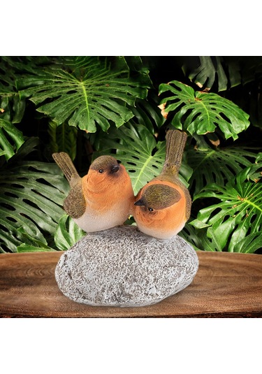 Suntek Kuş Heykeli Taş El Sanatları Reçine Heykel Dolap 95x9x12cm