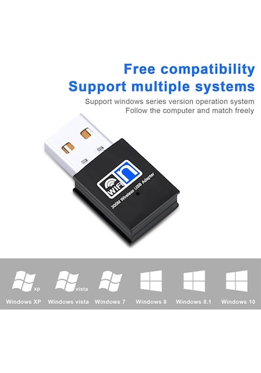 300Mbps Wireless USB Wi-Fi Adaptör Dongle Network Lan Aparatı