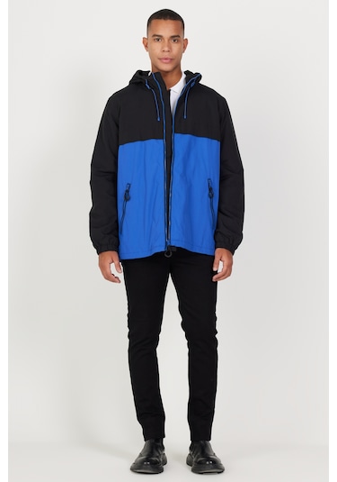 Ac&Co / Altınyıldız Classics Erkek Sıyah Saks Standart Fit Normal Kesim Dik Yaka Yan Cep Mont Siyah - Saks