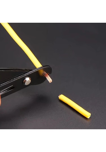 Xuweiwei Sarı 1 Adet İki Renkli Mücevher Yapım Pensesi - Zincir Kıstırma, Ayarlanabilir Tel Sıyırma, Dıy Kesme Makinesi