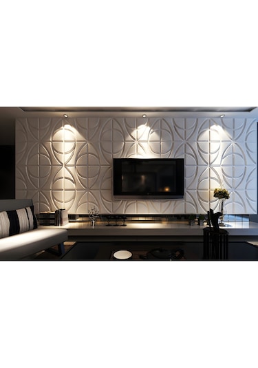 3 Boyutlu Boyanabilir Pvc Duvar Paneli Trend 50-50 Cm 4 Adet-1 Metrekare