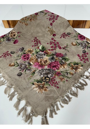 Sökme Boncuklu Pamuk Yazma - 05651 Vizon,kahve