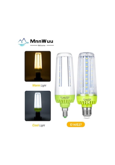 Beyaz E27/e14 Led Mısır Ampul 10w 15w 20w Led Lamba 85v-265v Açık Kare Oyun Alanı Depo Aydınlatma İçin Alüminyum Ampul E27 10w Transparent