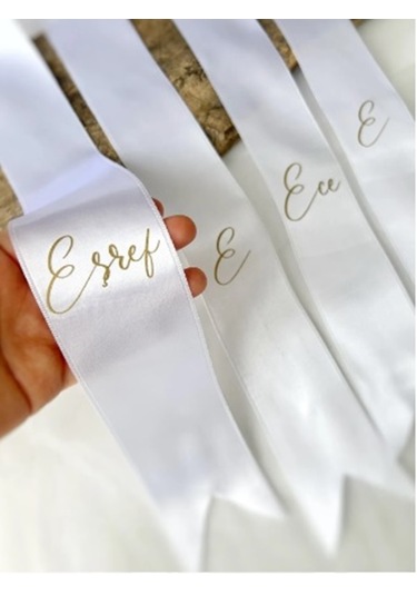 Gelin Damat Isimli Tören Takı Kurdelesi 2 Adet B-44