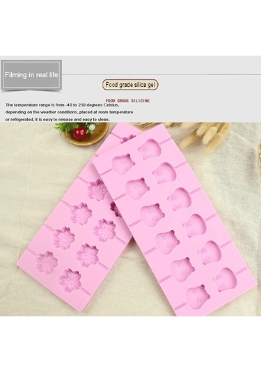 12 Kapasiteli Dıy Silikon Lolipop Çikolata Kalıpları Style 2 Diğer