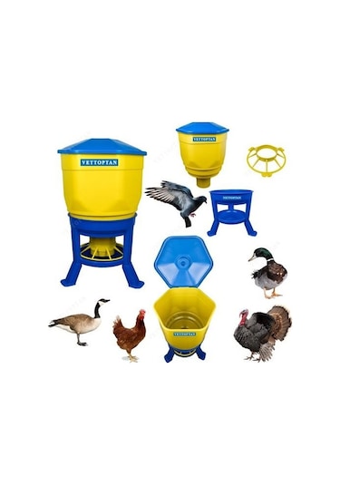 Tavuk Yemlik 40 Litre Kova Kapasiteli 2 Adet