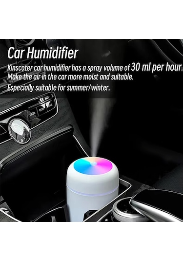 Ortam Nemlendirici Araç İçi Ev Ofis Rgb Renkli Işıklı Buhar Makinası