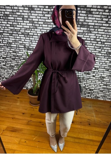Nurivastore Dora Ceket Bağlama Detaylı Bordo