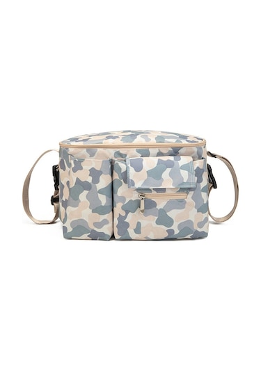 Vkemall Bebek Temel Gereçleri Çantası Bebek Bezi Çantası Bebek Arabası Çantası Gri