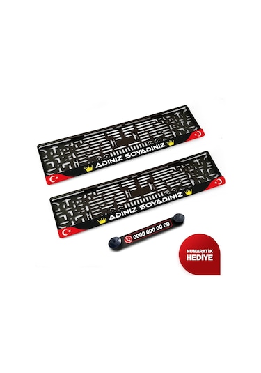 2 Adet Kişiye Özel Isimli Plakalık 552942387