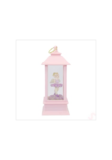 Uçuşan Simli,12,5cm X 5cm Led Işıklı Balerin Fener Küre - D