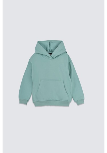 Zuzunga Basic Kapüşonlu Şardonlu Kanguru Cep Detaylı Çocuk Sweatshirt 3-10 Yaş Su Yeşili Zuzunga Basic Kapüşonlu Şardonlu Kanguru Cep Detaylı Çocuk Sweatshirt 3-10 Yaş Su Yeşili