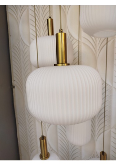 Modern Tasarım Avize 6 Lı Sarı